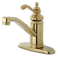Kingston Brass Templeton, 4" Single, Handle Bathroom Faucet, Polished Brass KS3402TL
